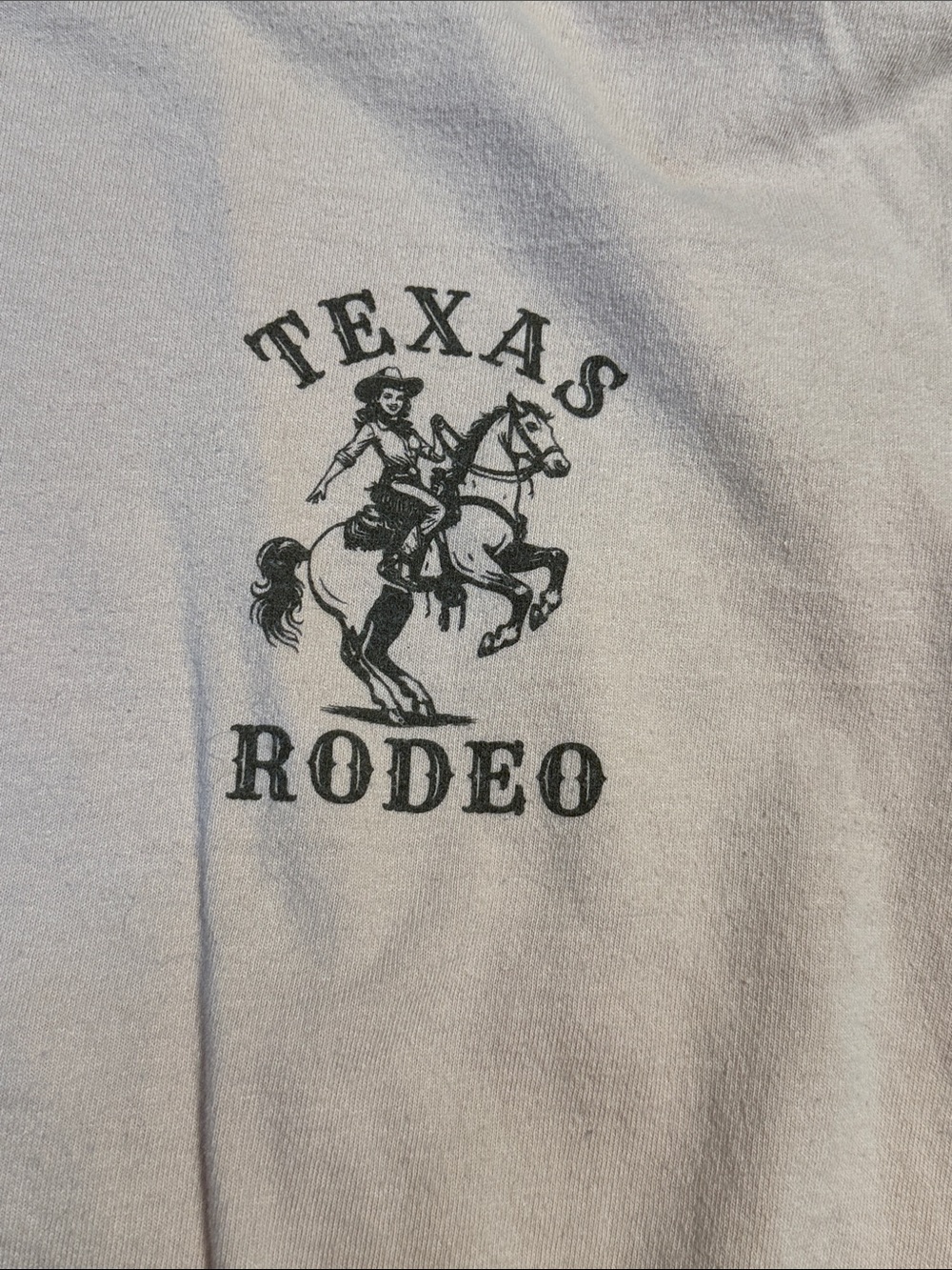 Texas Rodeo Graphic Crewneck T-Shirt - Light Pink - Picture 3 of 4